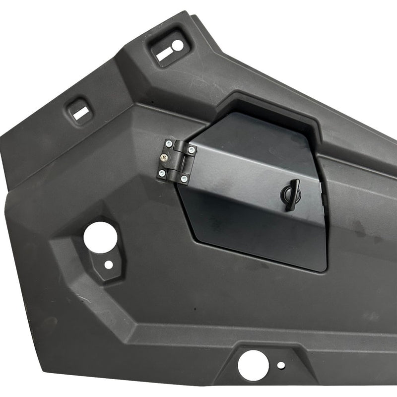 RIVCO PRODUCTS Fuel Door - Black - Polaris RZR087