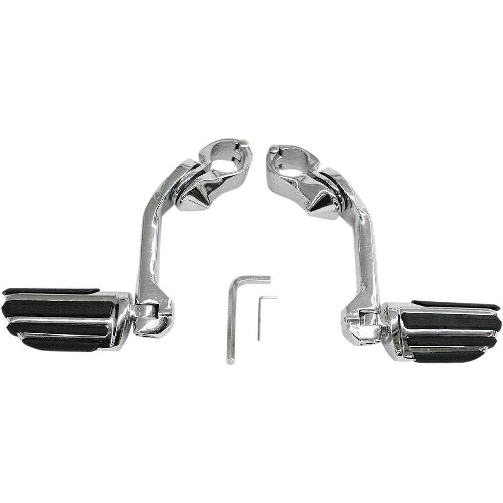 RIVCO PRODUCTS Highway Pegs With Mount - Chrome MV120