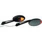 RIVCO PRODUCTS Mirrors - Custom/LED - Side View - Black - Each MIRLEDBK