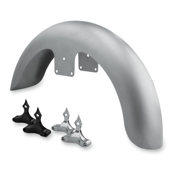 RC COMPONENTS Front Fender Kit with Chrome Adapters - For 26" Wheel - 6" W FNDRKT26