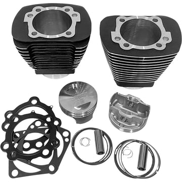 REVOLUTION PERFORMANCE, LLC Cylinder Kit - Monster Big Bore - 109" - Black w/Highlighted Fins - Evolution Big Twin '84-'99 RP201-216W