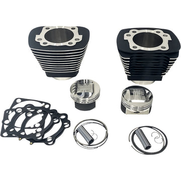 REVOLUTION PERFORMANCE, LLC Cylinder Kit - 1250 cc - Big Bore - Black with Highlighted Fins - XL1200 RP201-405W