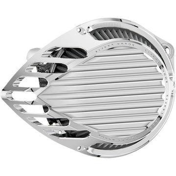 ROUGH CRAFTS Finned Air Cleaner - Chrome RC-600-006