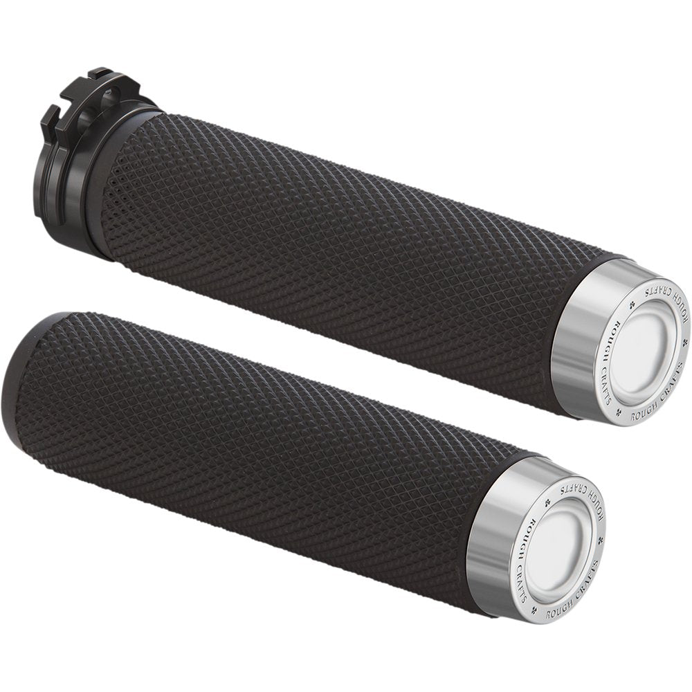 ROUGH CRAFTS Grips - Knurled - TBW - Black RC-500-002