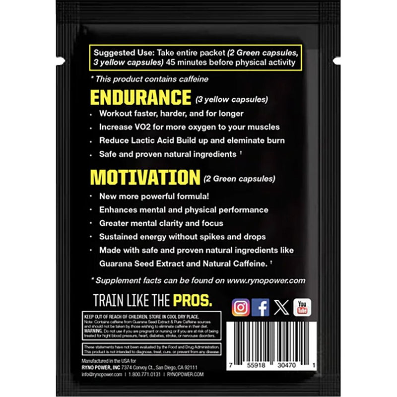 RYNO POWER Pre-Race Combo Packet - 12 Pack SMP-PRERACE-12