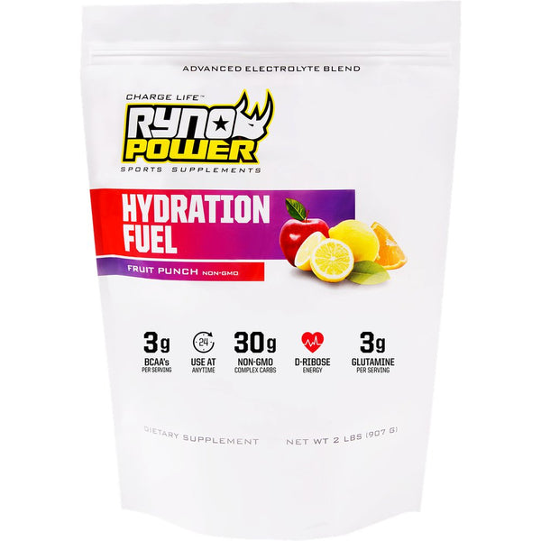 RYNO POWER Hydration Fuel Drink Mix - Fruit Punch - 2 lb - 20 Servings HYD-FP