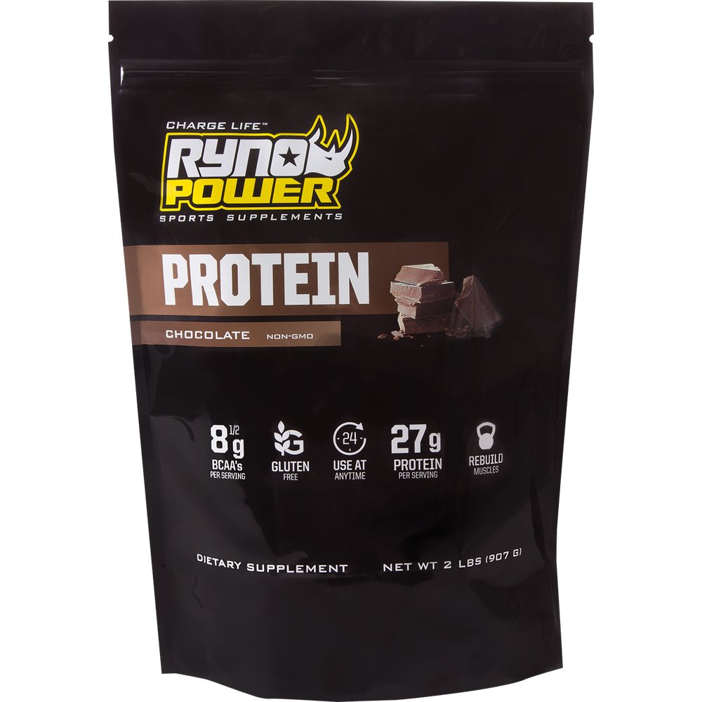 RYNO POWER Protein Powder - Chocolate - 2 lb - 20 Servings PPC4657