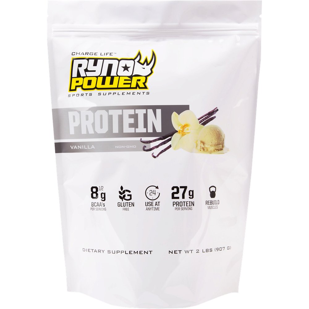 RYNO POWER Protein Powder - Vanilla - 2 lb - 20 Servings PPV4664
