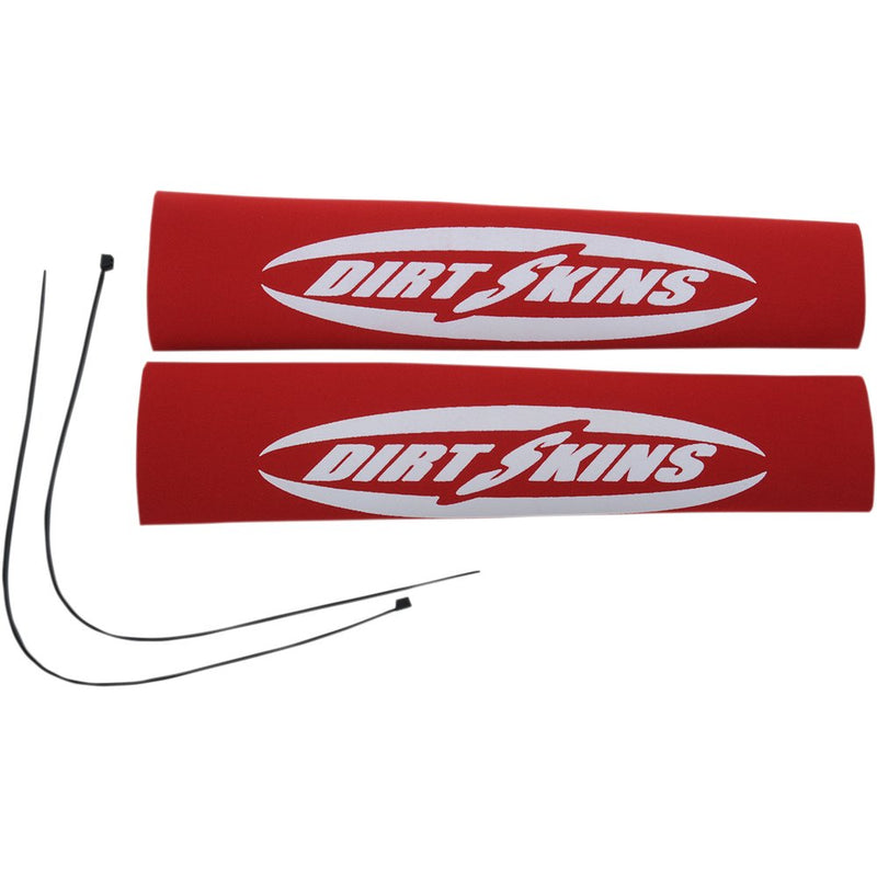 SCHAMPA & DIRT SKINS Fork Covers - 2 mm Neoprene - Red/White - 12.25" Standard DSFRKSEAL15-3