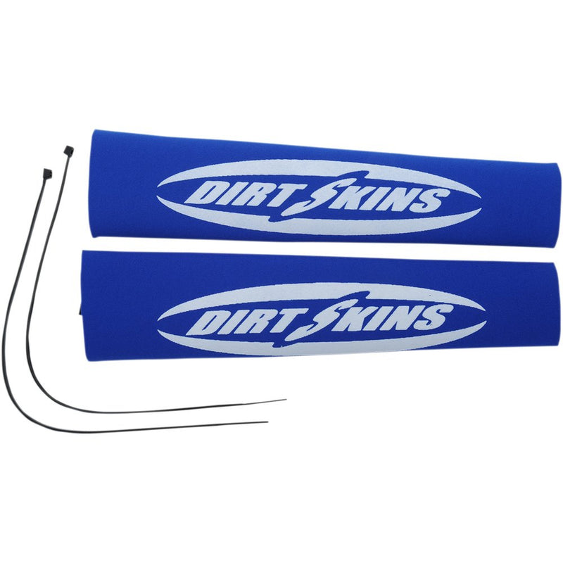 SCHAMPA & DIRT SKINS Fork Covers - 2 mm Neoprene - Blue/White - 12.25" Standard DSFRKSEAL15-2
