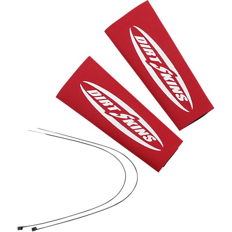 SCHAMPA & DIRT SKINS Fork Covers - 2 mm Neoprene - Red/White - 7.5" Standard DSFRKSEAL11-3
