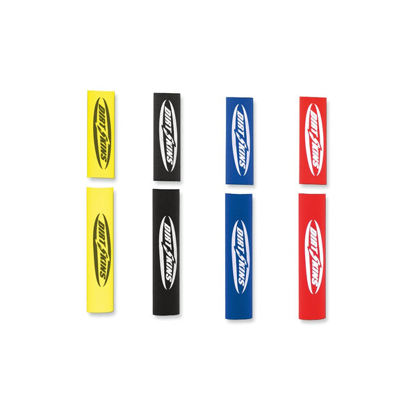 SCHAMPA & DIRT SKINS Fork Covers - 2 mm Neoprene - Red/White - Standard DSFRKSKN01-3