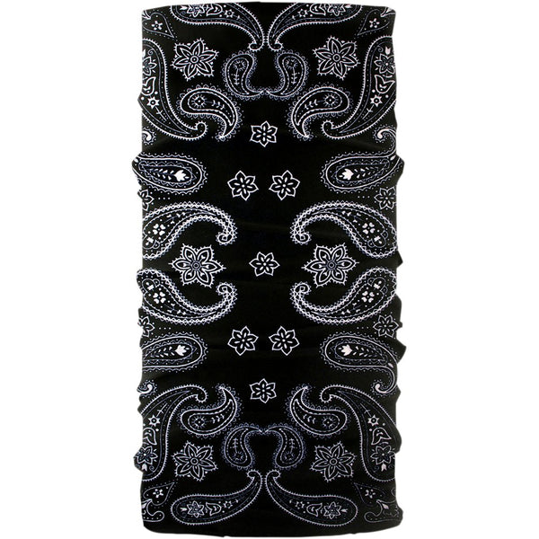 SCHAMPA & DIRT SKINS Neck Tube - Black/White Paisley TUBE-01