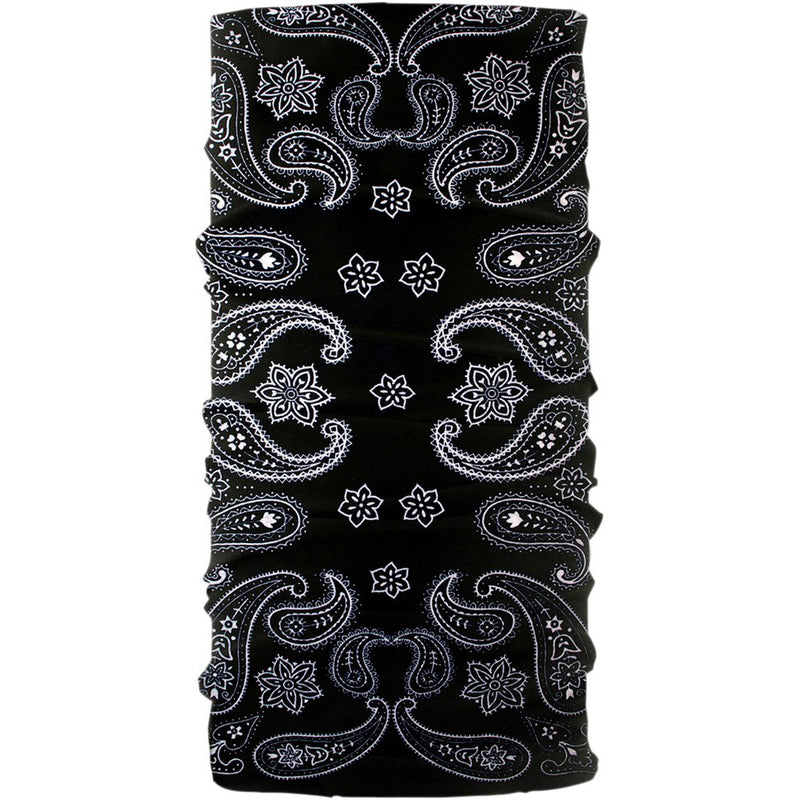 SCHAMPA & DIRT SKINS Neck Tube - Black/White Paisley TUBE-01