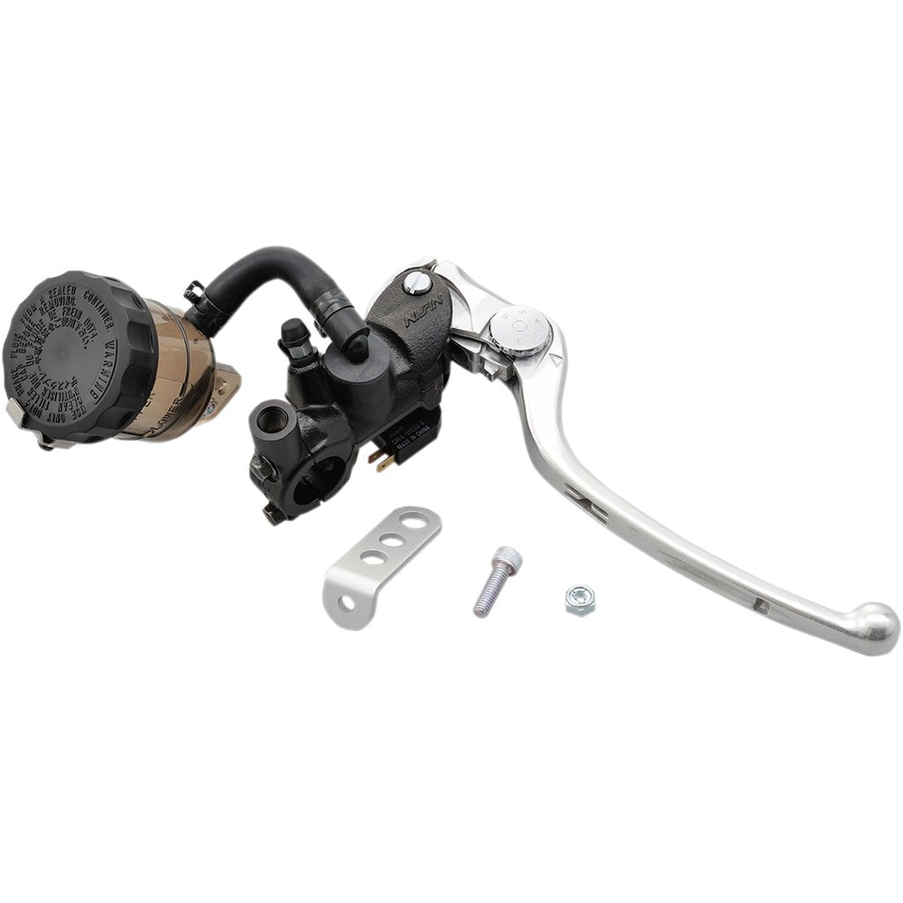 SHINDY Radial Master Brake Kit - 19 mm - Black/Silver - Smoke Reservoir 17-658S