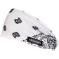 SCHAMPA & DIRT SKINS Mini Doo-Z Headwrap - White/Black Paisley DZ02-208