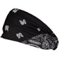 SCHAMPA & DIRT SKINS Mini Doo-Z Headwrap - Black/White Paisley DZ02-100