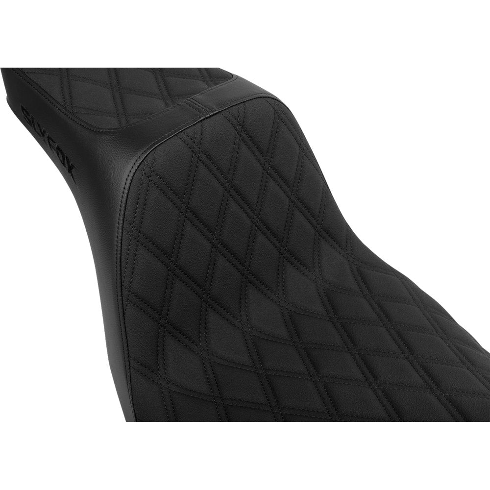 SLYFOX High Noon Seat - Double Diamond - Black Logo - Black Stitch - FL/FX '18-'25 4701C-SlyFox