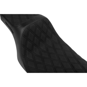 SLYFOX High Noon Seat - Double Diamond - Black Logo - Black Stitch - FLH/FLT '08-'23 4710C-SlyFox