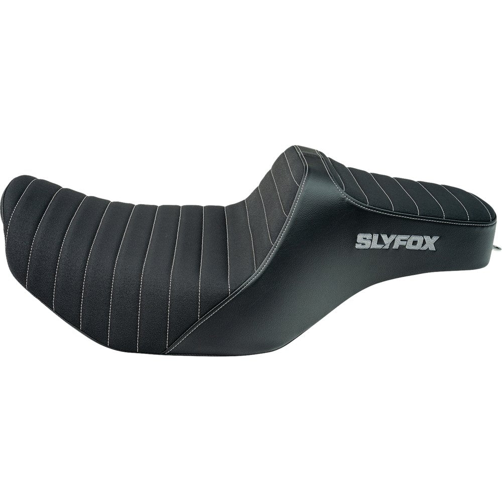 SLYFOX High Noon Seat - Vinyl - Classic Stitch - Gray Logo - FLH/FLT '23-'24 4704B-SlyFox