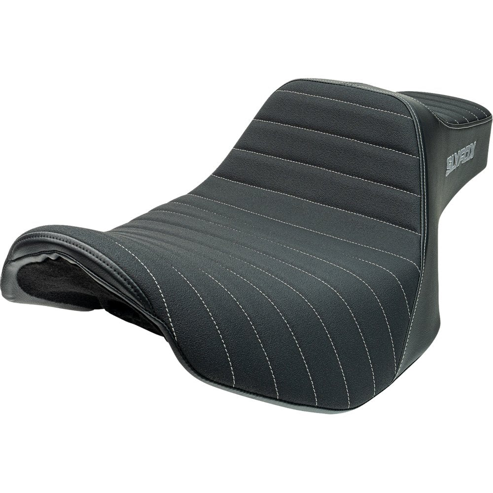 SLYFOX High Noon Seat - Vinyl - Classic Stitch - Gray Logo - FLH/FLT '23-'24 4704B-SlyFox
