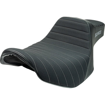 SLYFOX High Noon Seat - Vinyl - Classic Stitch - Gray Logo - FLH/FLT '23-'24 4704B-SlyFox