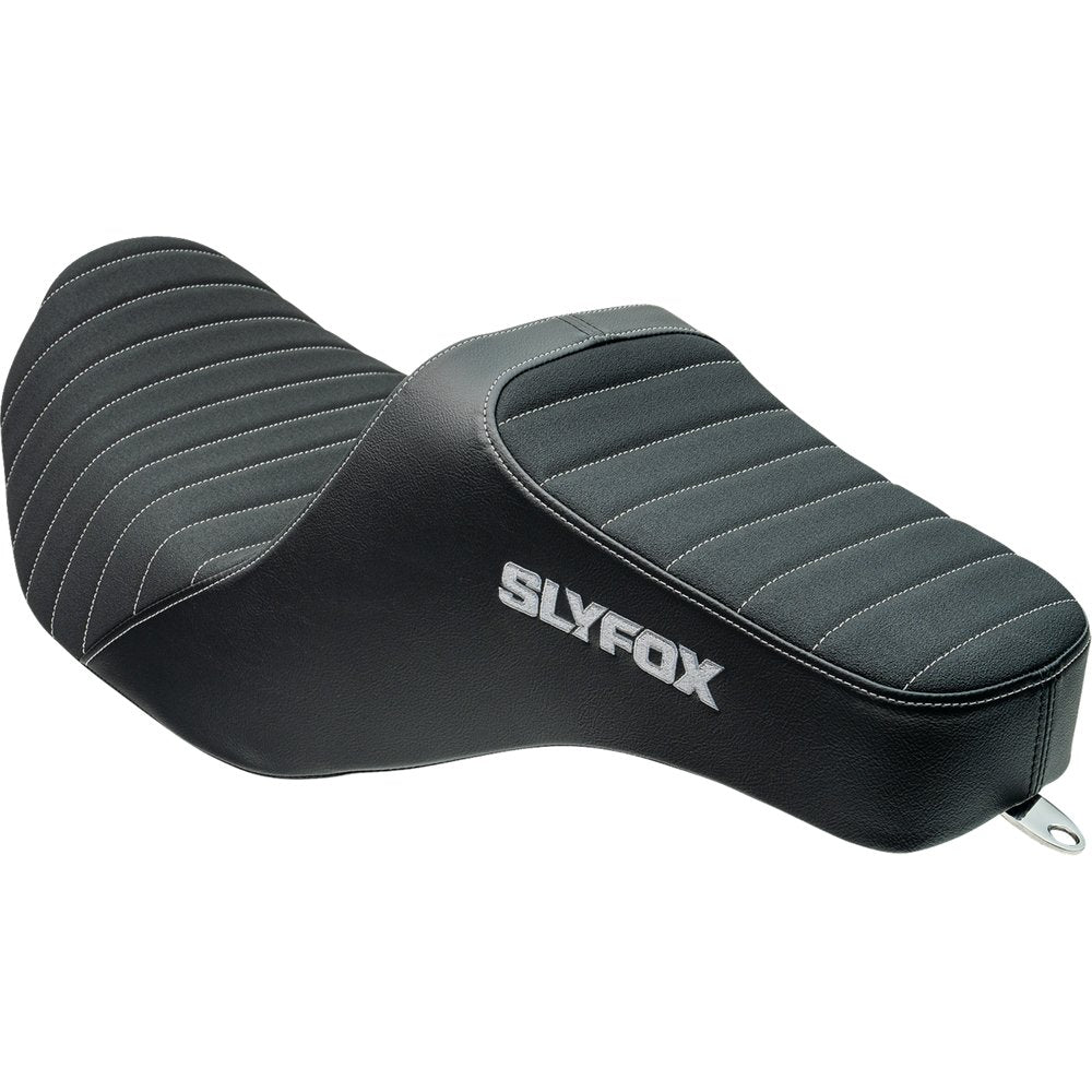 SLYFOX High Noon Seat - Vinyl - Classic Stitch - Gray Logo - FLH/FLT '23-'24 4704B-SlyFox