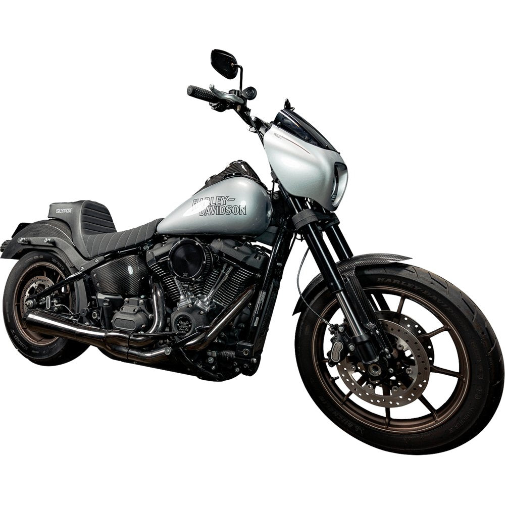 SLYFOX High Noon Seat - Vinyl - Classic Stitch - Silver Logo - FL/FX '18-'24 4701B-slyfox