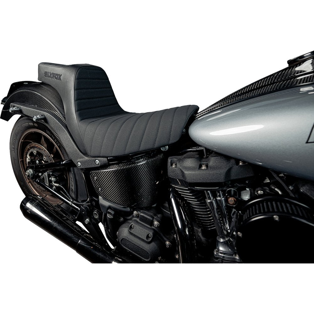 SLYFOX High Noon Seat - Vinyl - Classic Stitch - Black Logo - FL/FX '18-'24 4701A-slyfox