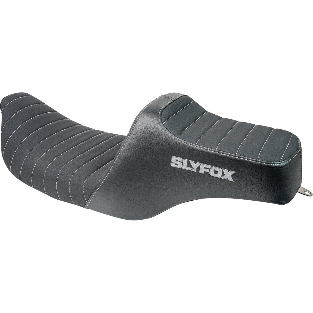 SLYFOX High Noon Seat - Vinyl - Classic Stitch - Gray Logo - FL '97-'07 4702B-SlyFox