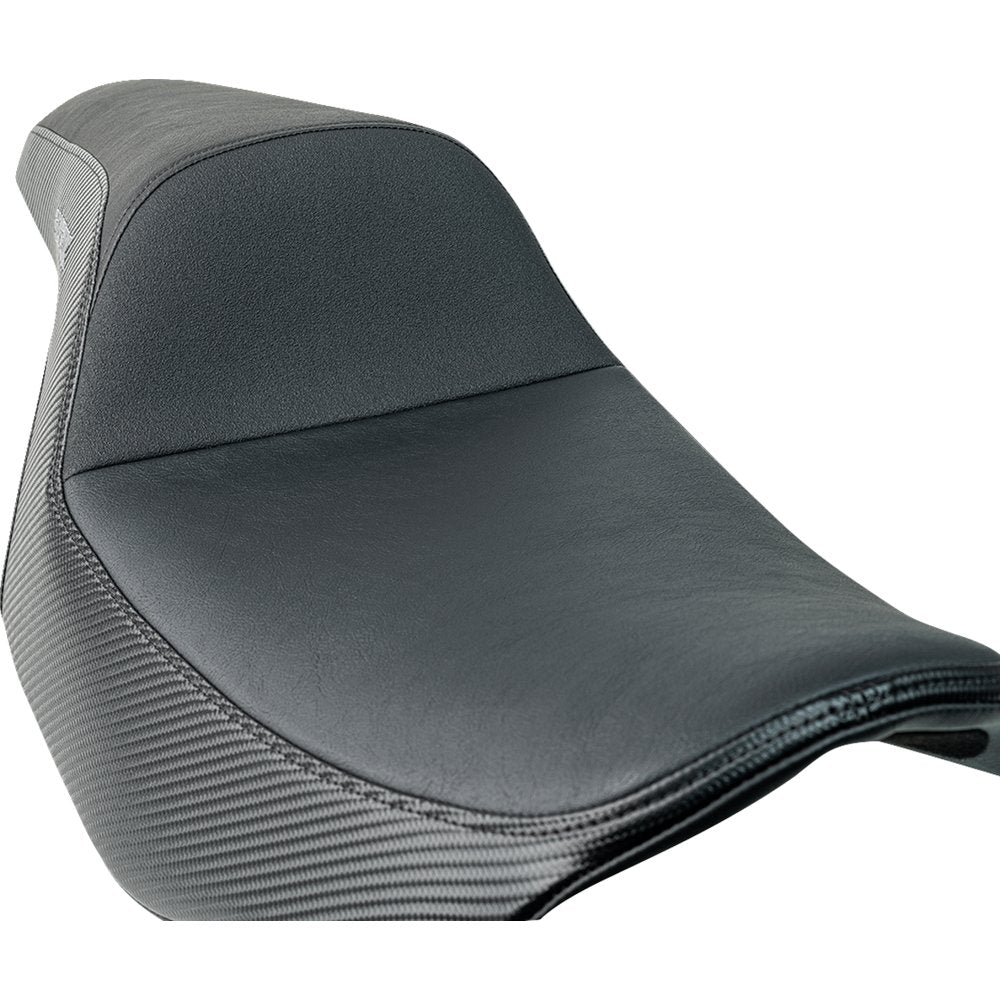 SLYFOX Drifter Tour Seat - Vinyl w/ Slipstop - Gray Logo - FL '23-'24 4685B-Slyfox