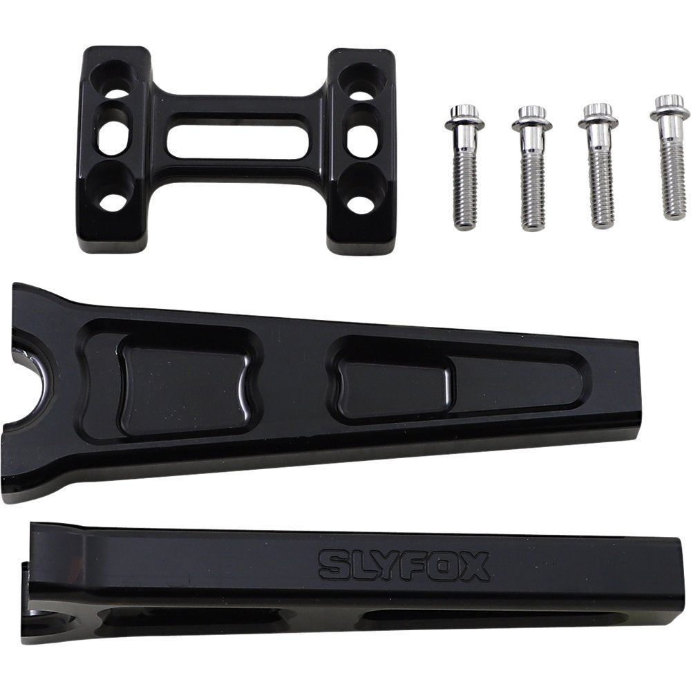 SLYFOX Handlebar Riser Kit - Straight - 1" Clamping - 8" Rise - Black TM-SLY6