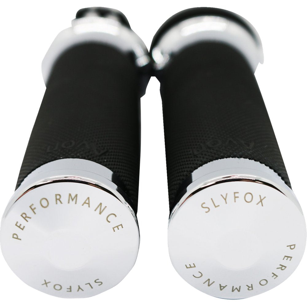 SLYFOX Grips - Cable - Chrome CC-85-CH-FOX