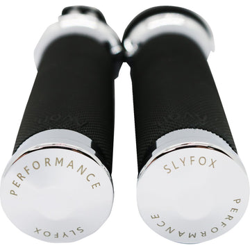 SLYFOX Grips - Cable - Chrome CC-85-CH-FOX