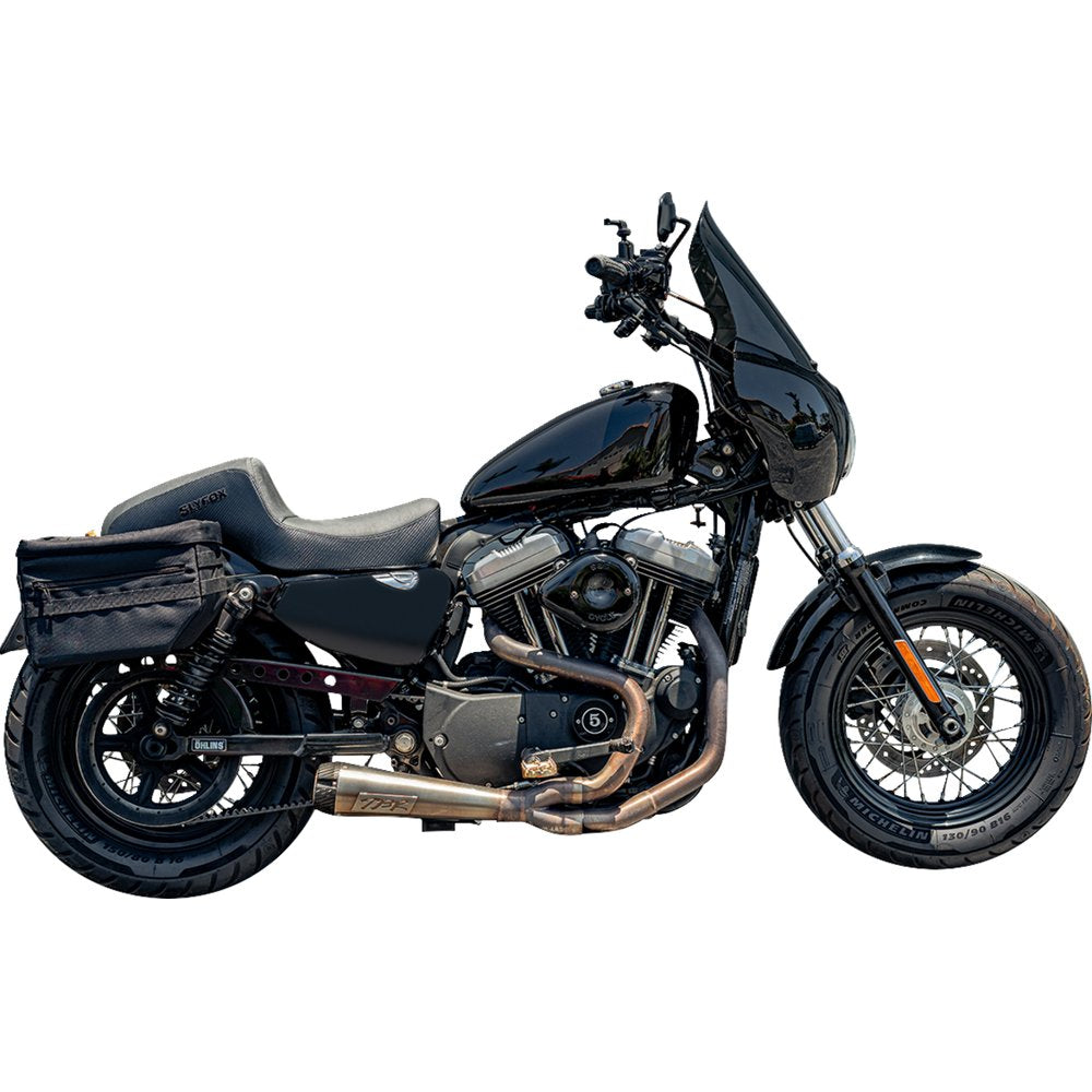 SLYFOX Drifter Seat - Black Logo - Black Vinyl w/ Slipstop - Carbon Fiber - XL '04-'22 4684A-slyfox