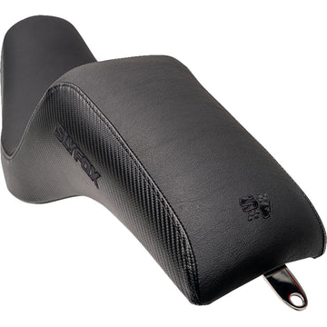 SLYFOX Drifter Seat - Black Logo - Black Vinyl w/ Slipstop - Carbon Fiber - Dyna '96-'03 4683A-slyfox