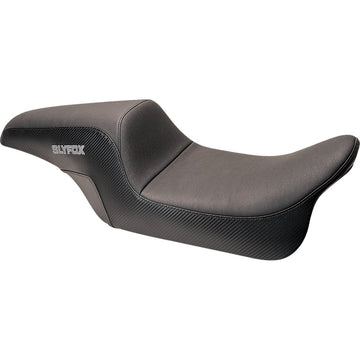 SLYFOX Drifter Seat - Gray Logo - Smooth Vinyl - Carbon Fiber - FL '08-'23 0801-1615