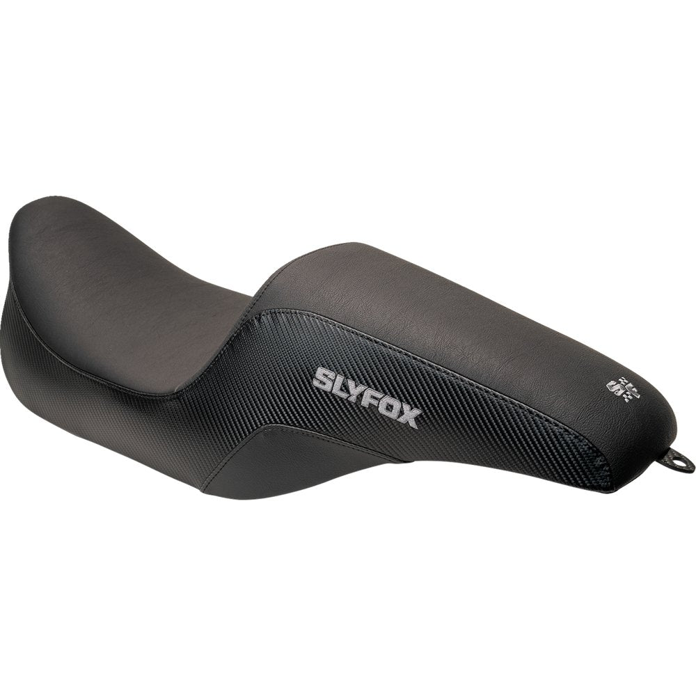 SLYFOX Drifter Seat - Gray Logo - Smooth Vinyl - Carbon Fiber - FL '97-'07 0801-1613