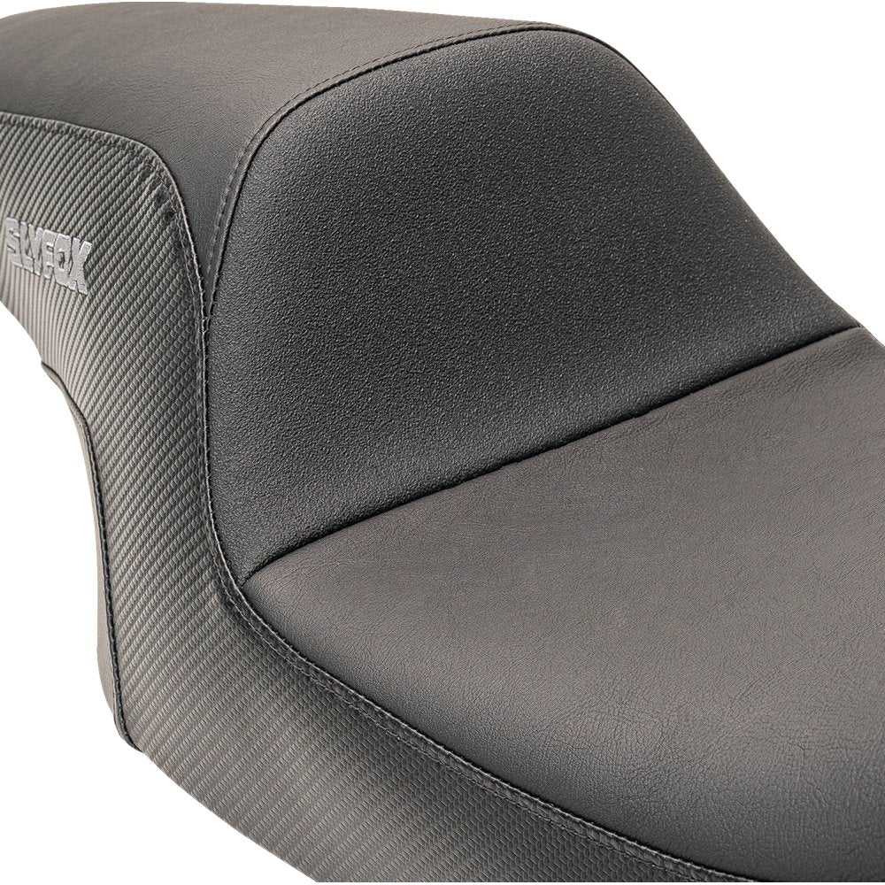 SLYFOX Drifter Seat - Gray Logo - Smooth Vinyl - Carbon Fiber - FL '97-'07 0801-1613