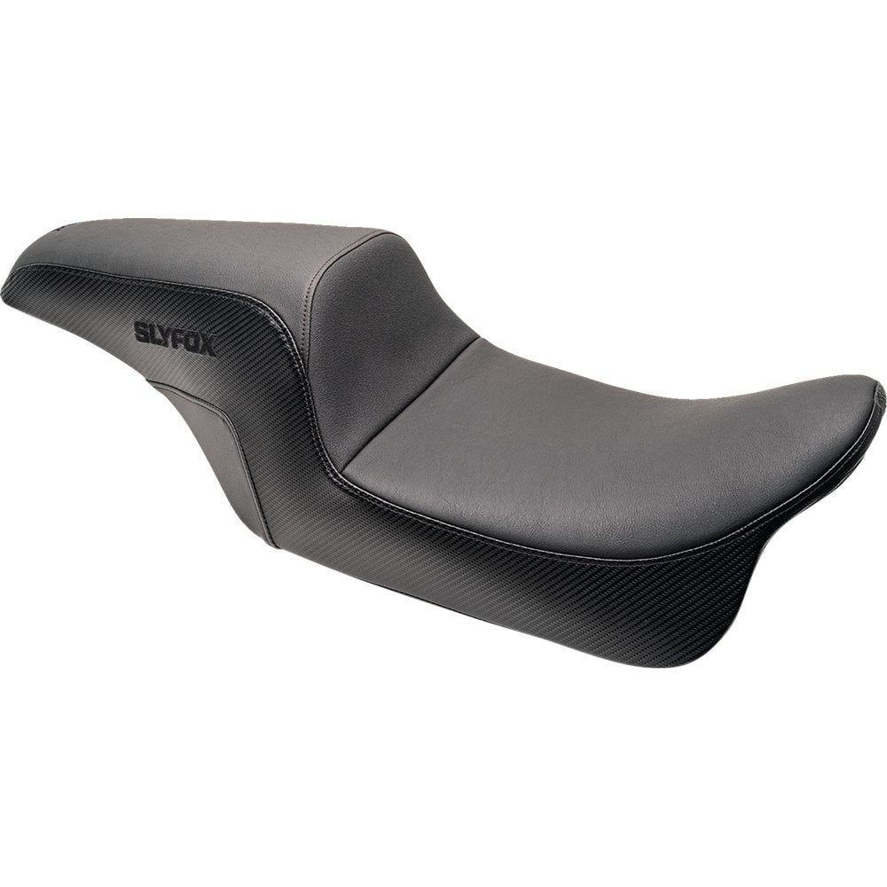 SLYFOX Drifter Seat - Black Logo - Smooth Vinyl - Carbon Fiber - FL '97-'07 0801-1612