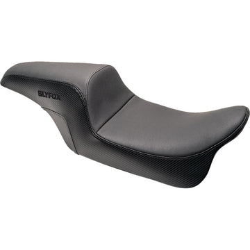SLYFOX Drifter Seat - Black Logo - Smooth Vinyl - Carbon Fiber - FL '97-'07 0801-1612