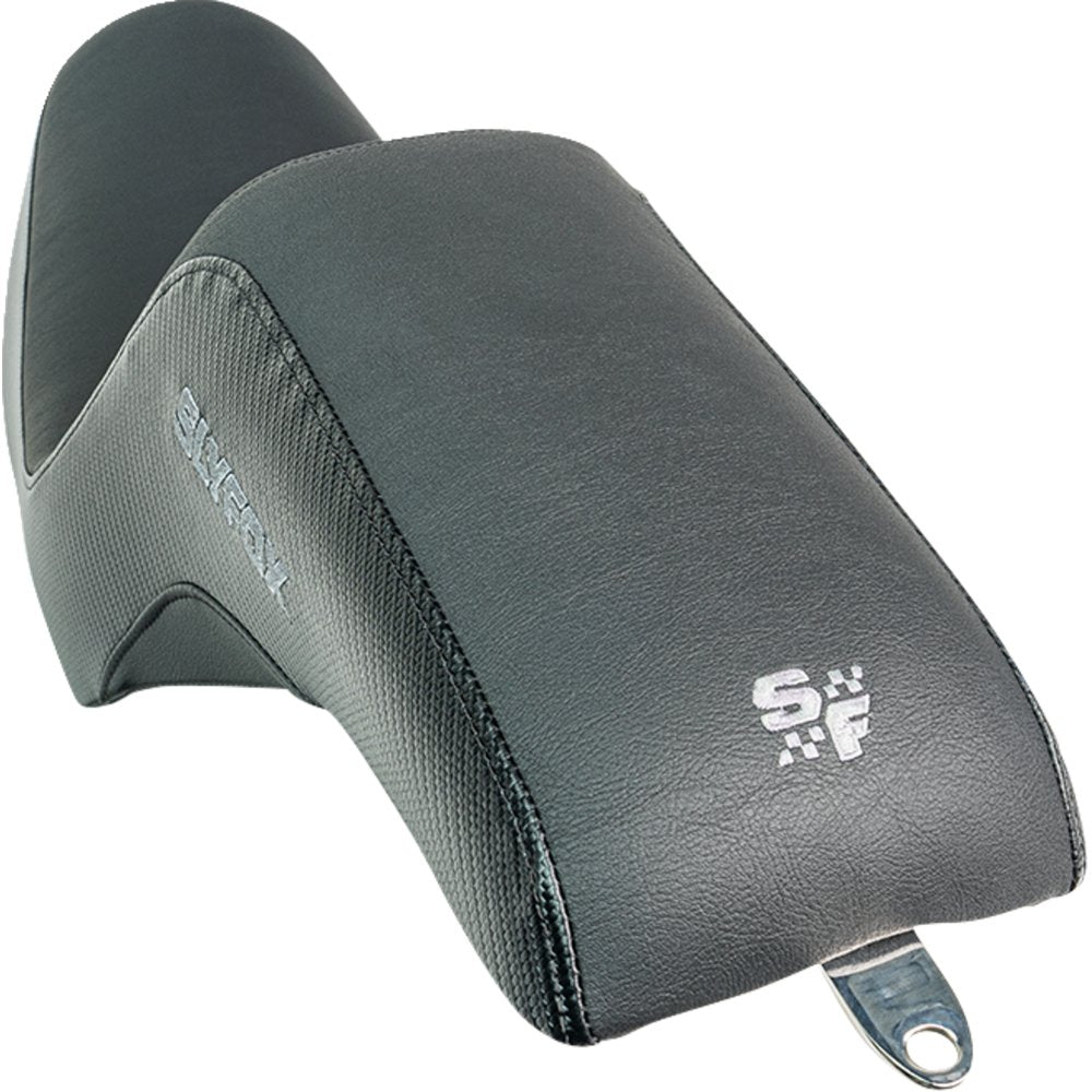 SLYFOX Drifter Seat - Gray Logo - Black Vinyl - Smooth - FXR '82-'00 SlyFox4681B