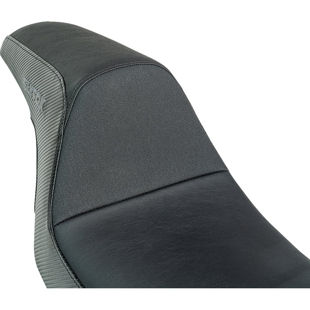 SLYFOX Drifter Seat - Gray Logo - Black Vinyl - Smooth - FXR '82-'00 SlyFox4681B