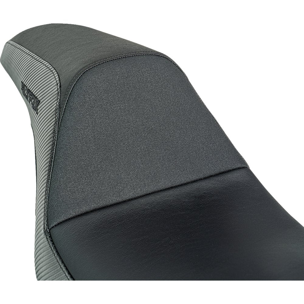 SLYFOX Drifter Seat - Black Logo - Black Vinyl - Smooth - FXR '82-'00 SlyFox4681A