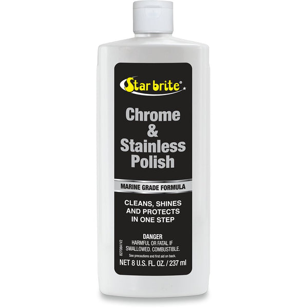 STAR BRITE Chrome and Stainless Steel Polish - 8 U.S. fl oz. 082708