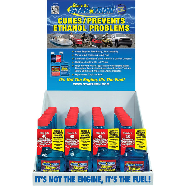STAR TRON Enzyme Fuel Treatment - 8 US fl oz. Each - 24 Pack with Display 14625