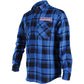THROTTLE THREADS Parts Long-Sleeve Flannel Shirt - Blue/Black - Small PSU34S68BLSR