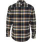 THROTTLE THREADS Drag Specialties Plaid Flannel Shirt - Khaki - Small DRG25S82KHSR
