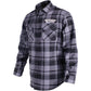 THROTTLE THREADS Drag Specialties Long-Sleeve Flannel Shirt - Gray/Black - XL DRG27S68GYXR