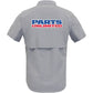 THROTTLE THREADS Parts Unlimited Vented Shop Shirt - Gray - 2XL PSU37ST26GY2X